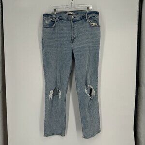 Abercrombie & Fitch Jeans womens 34 18 blue 90s straight ultra high rise school